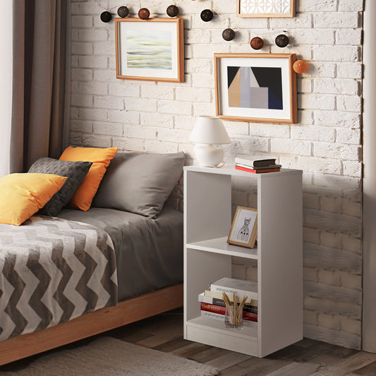 Giantex 2 Cube Bookcases, Multifunctional  End Table Nightstand, Stand Cubby Storage Organizer