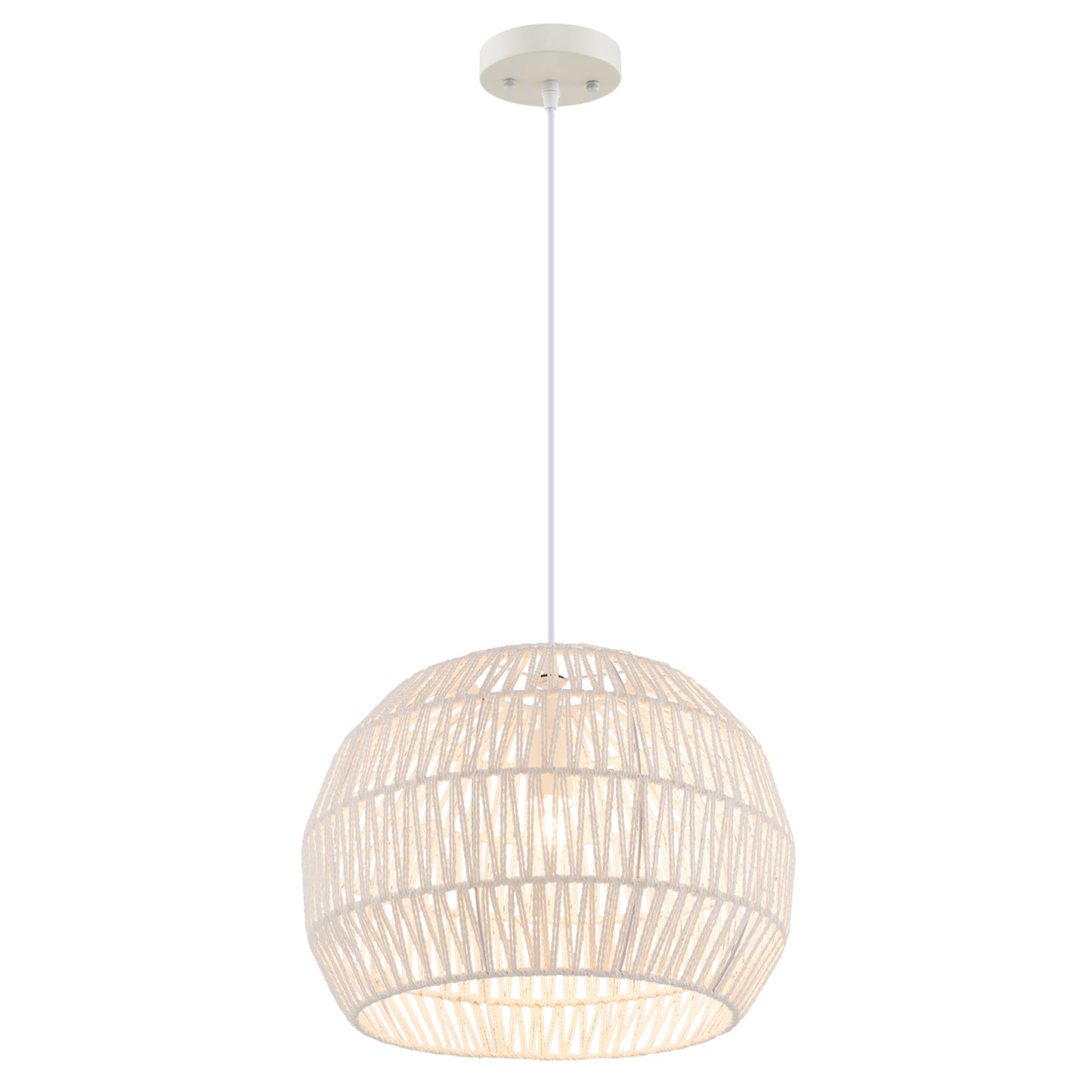 Giantex Boho Pedant Light, Hanging Chandelier Lamp w/Length Adjustable Wire,