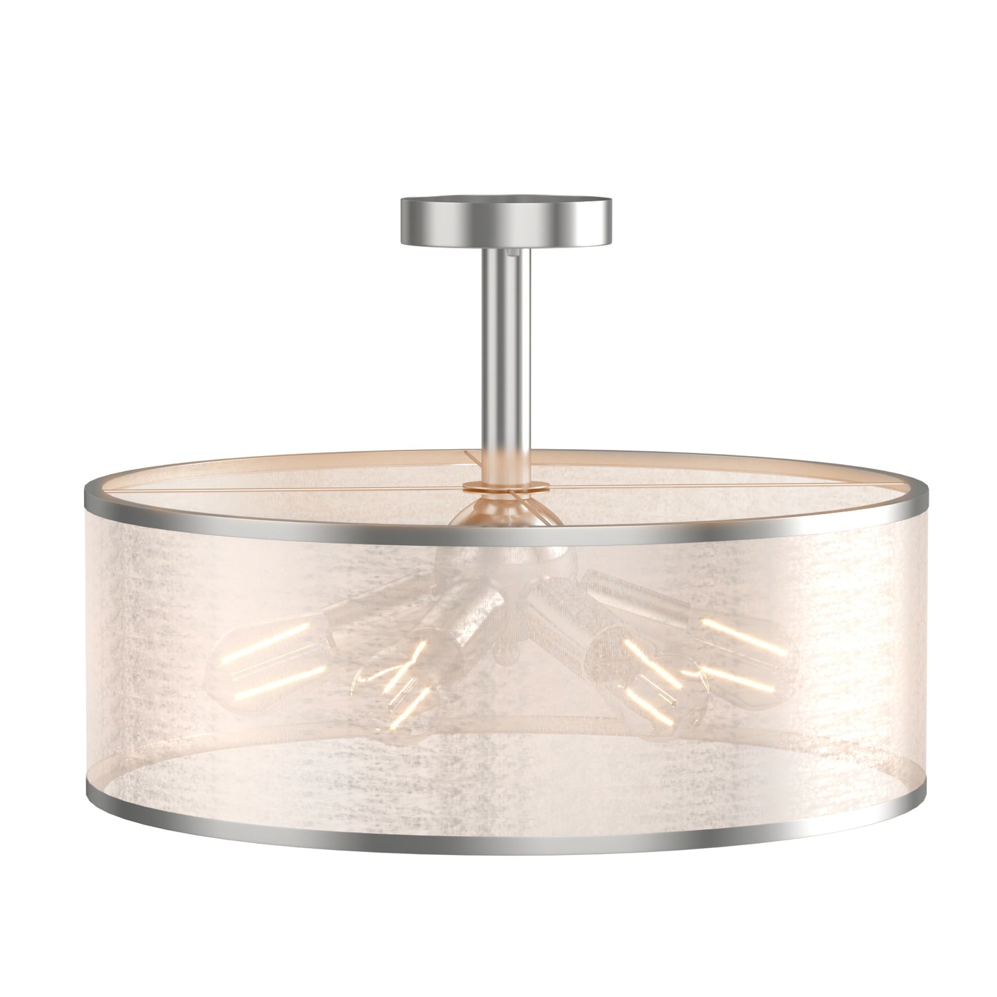 Giantex 6 Lights Industrial Ceiling Light, Semi Flush Mount Light Fixture, Ceiling Ligh for Home