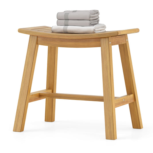 Giantex Shower Chair for Inside Shower, Bathroom Stool w/ Curved Seat