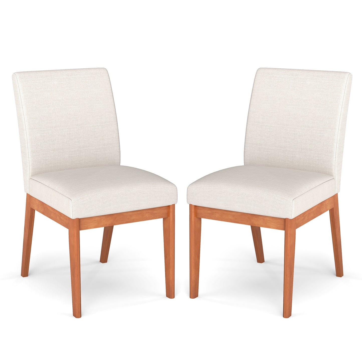 Giantex Upholstered Dining Chairs Set of 2, Mid-Century Comfy Parson Chairs