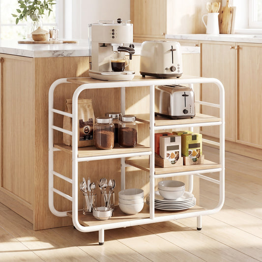 Giantex  Bookshelf, 5-Tier Storage Organizer, Freestanding Storage Shelving Unit