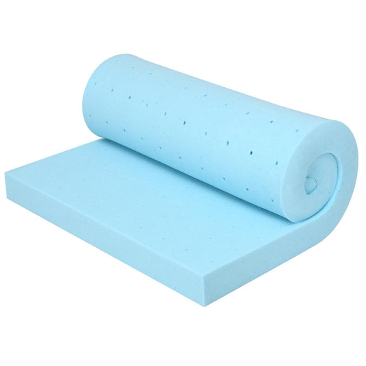 Giantex 3"Bed Mattress Topper, Gel-Infused Cooling Bed Topper, Bed Pad for All-Night Comfy & Pressure Reliving, Memory Foam Bed Mattress w/Ventilated Design, Soft Sleeping Top