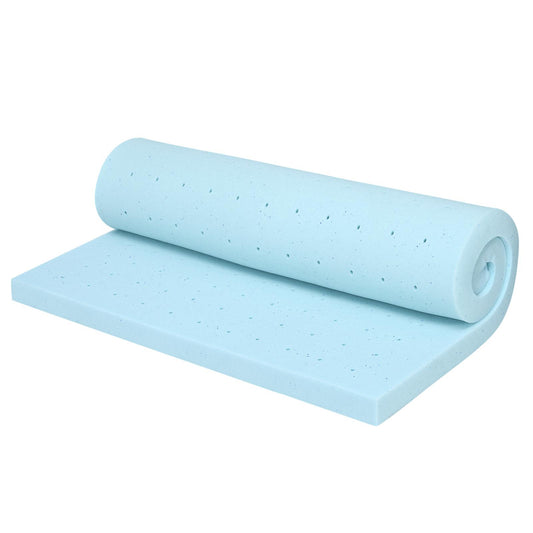 Giantex 4 Inch Mattress Topper, Gel Infused Memory Foam Bed Topper, Cooling Ventilated Mattress Bed Pad Soft & Supportive, Pressure Relieving, CertiPUR-US Certified