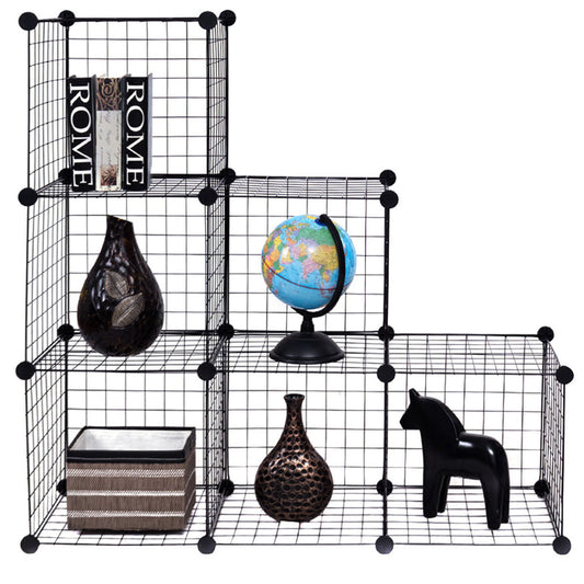Giantex Cube Storage Shelves Metal Wire Free Standing Modular DIY Bookcase Closet Storage